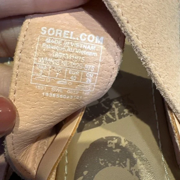 SOREL Ella II Women's 9 Easy Slip On Thong Flip Flop Sandals Peach Pink - Picture 9 of 16